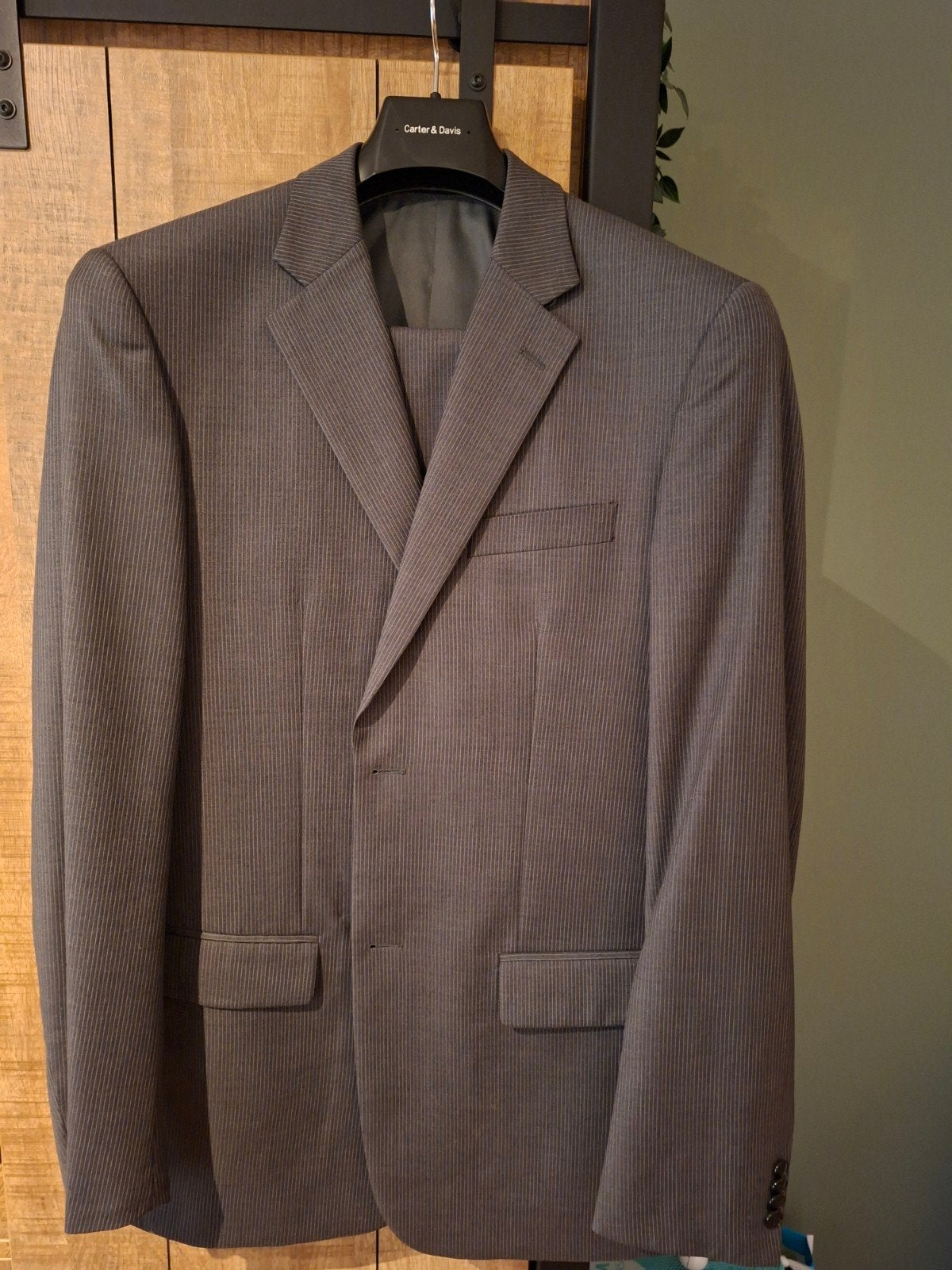 Heren Trouwpak, Kleding | Heren, Kostuums en Colberts, Ophalen, Zo goed als nieuw, Grijs, Carter & Davis