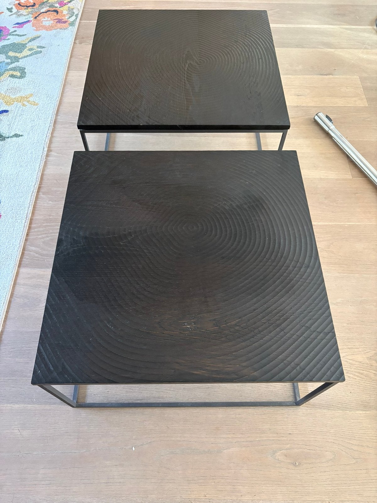 Linteloo Log salontafels anthracite oak, Ophalen, Zo goed als nieuw