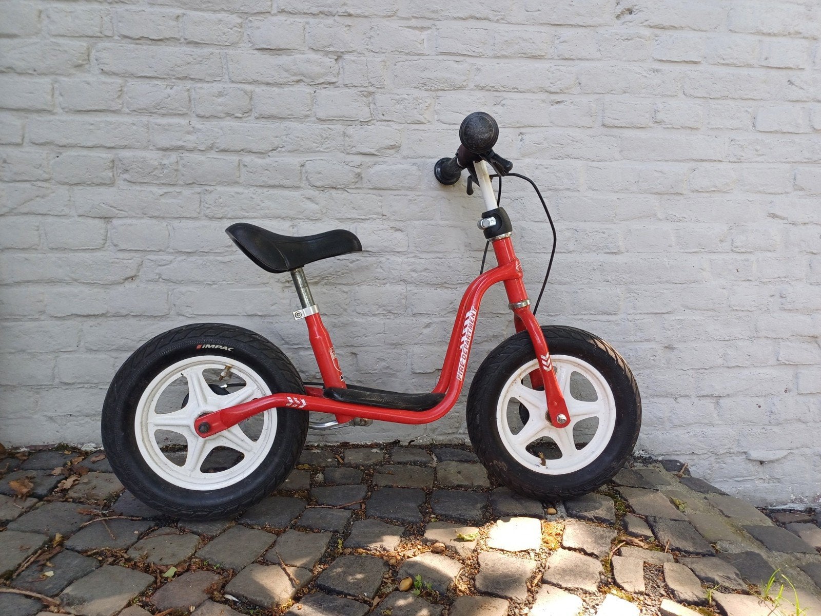 Puky loopfiets rood met voor- en achterrem, Gebruikt, Velgrem, Puky, Ophalen of Verzenden