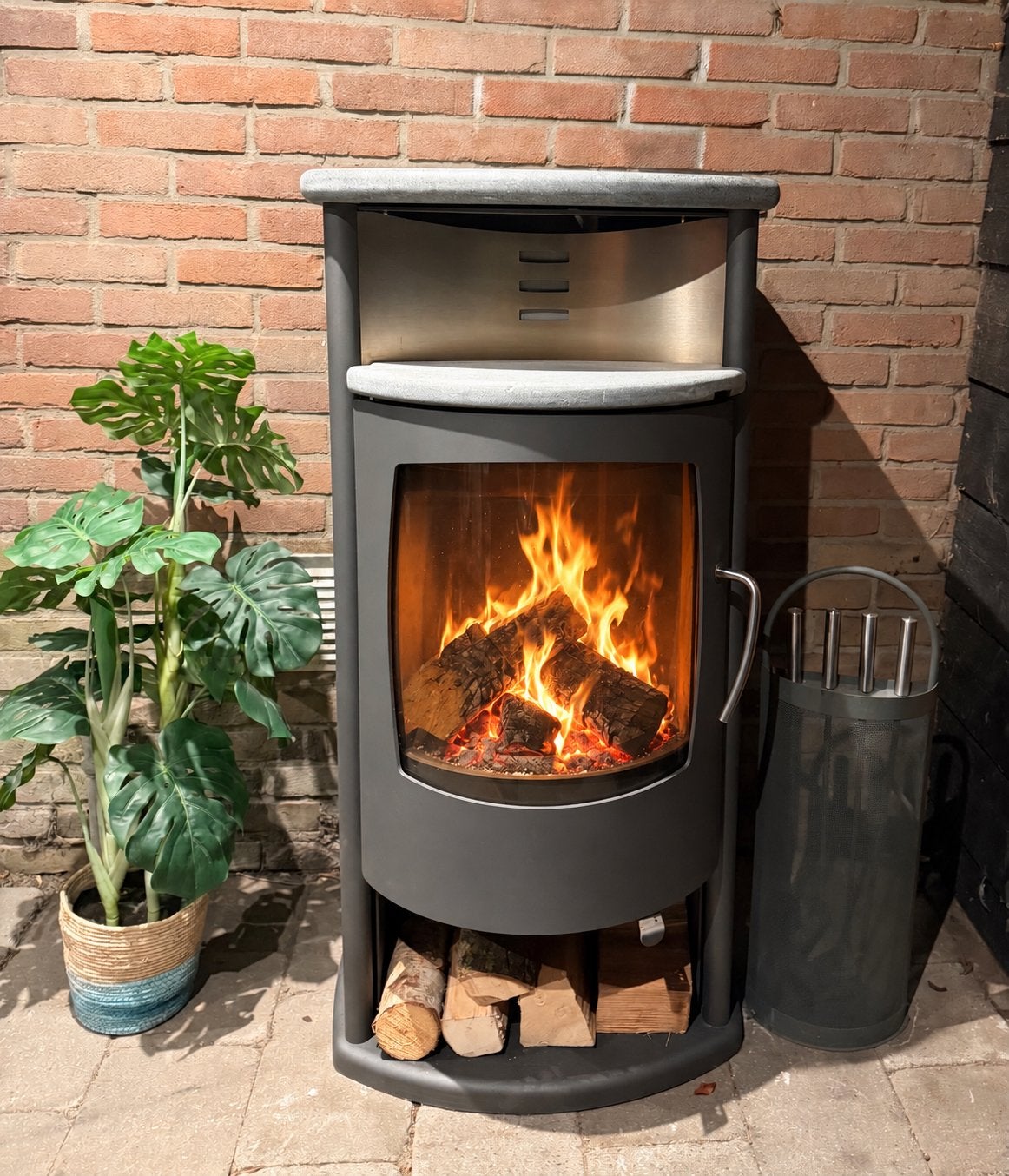 Fantastische 🔥ATTIKA Bora🪵 speksteen houtkachel Luxe &ZGAN, Huis en Inrichting, Ophalen, Houtkachel, Zo goed als nieuw, Vrijstaand