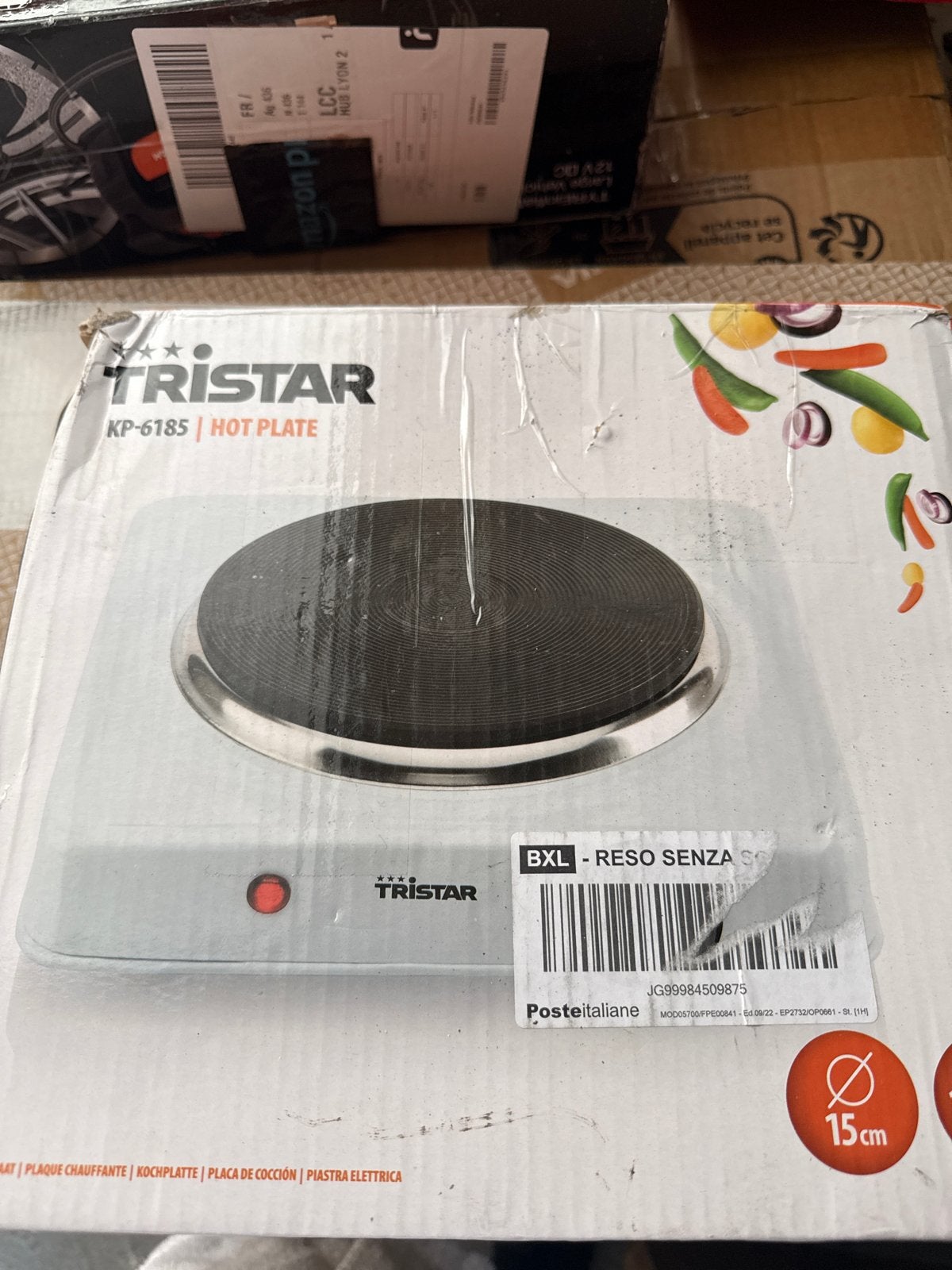 2 keer Tristar KP-6185 Hot Plate - Nieuw in doos, Witgoed en Apparatuur, Nieuw, 3 kookzones of minder, Ophalen of Verzenden, Vrijstaand