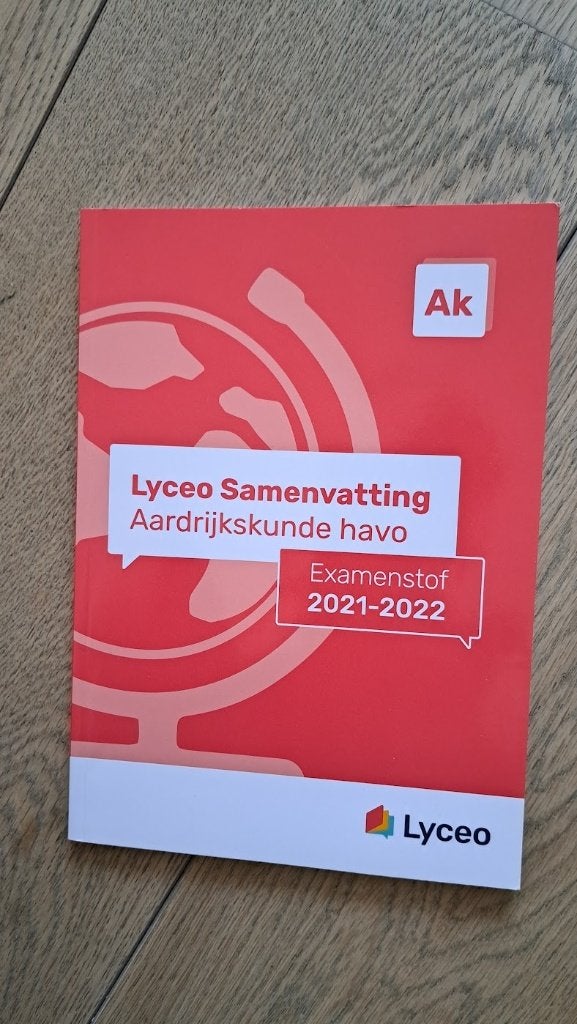 Lyceo Aardrijkskunde voor HAVO, editie 2021-2022, Boeken, Ophalen, Zo goed als nieuw, Overige niveaus, Aardrijkskunde