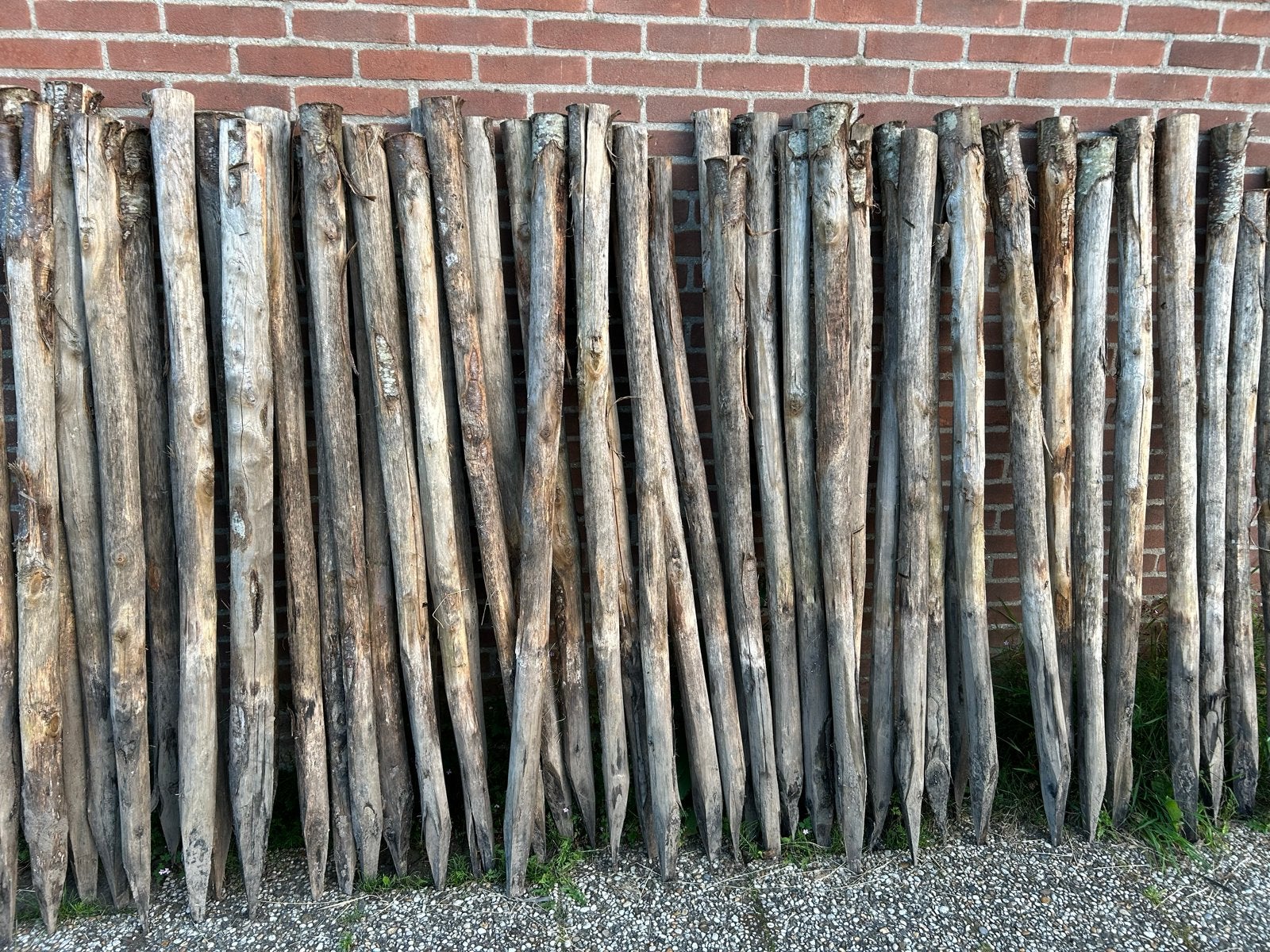 Kastanje houten palen lengte 150cm, 6-9cm dik, Tuin en Terras, Ophalen, Gebruikt, Minder dan 180 cm, Palen