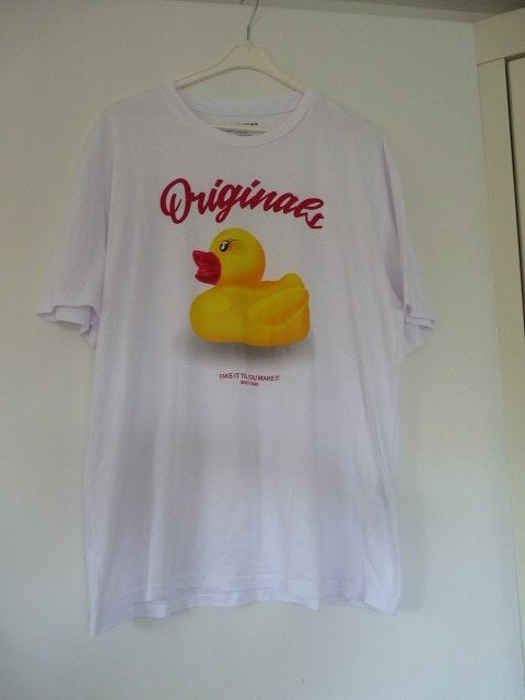 Wit tshirt met badeend opdruk en Originals  mt XL, Kleding | Heren, T-shirts, Wit, Maat 56/58 (XL), Ophalen of Verzenden, Zo goed als nieuw