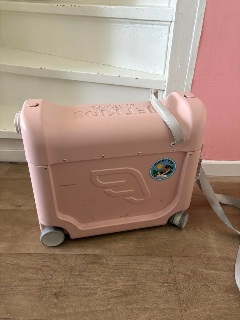 Stokke Jetkids BedBox - Roze (voorwiel defect), Kinderen en Baby's, Ophalen, Gebruikt