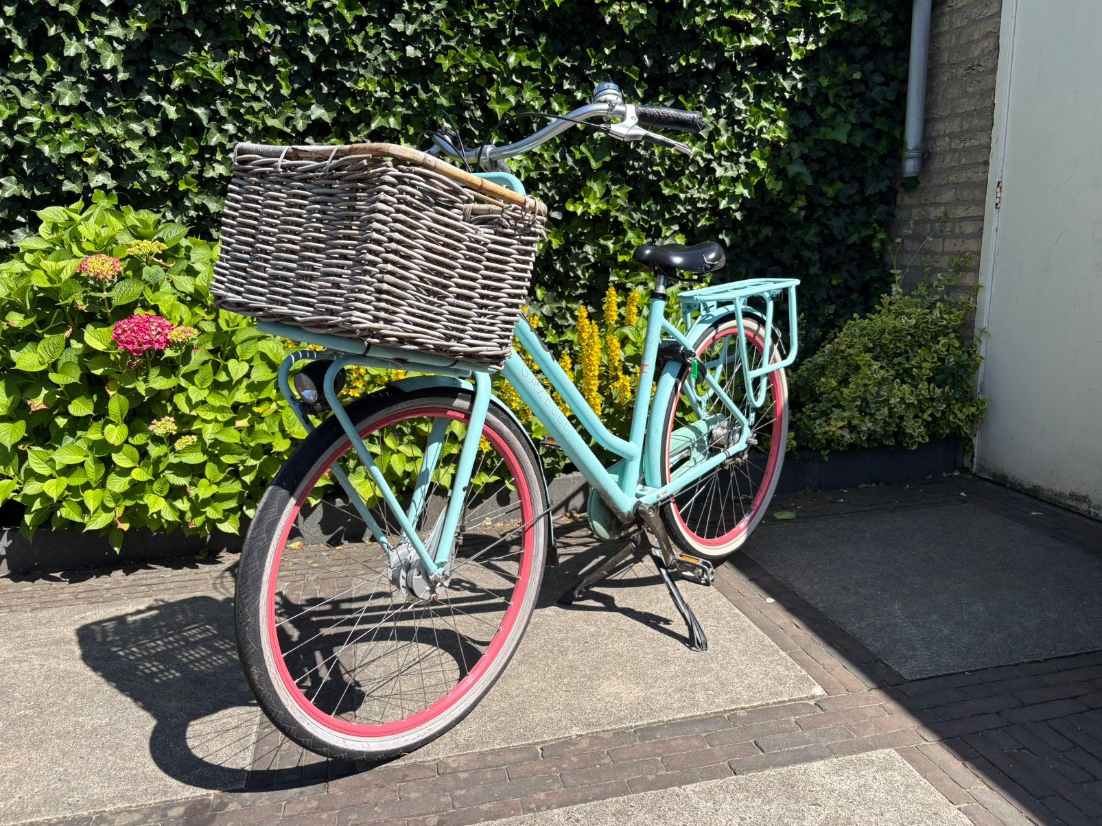 Gazelle HeavyDutchNL mint/roze, Ophalen, Gebruikt, Velgrem, Versnellingen