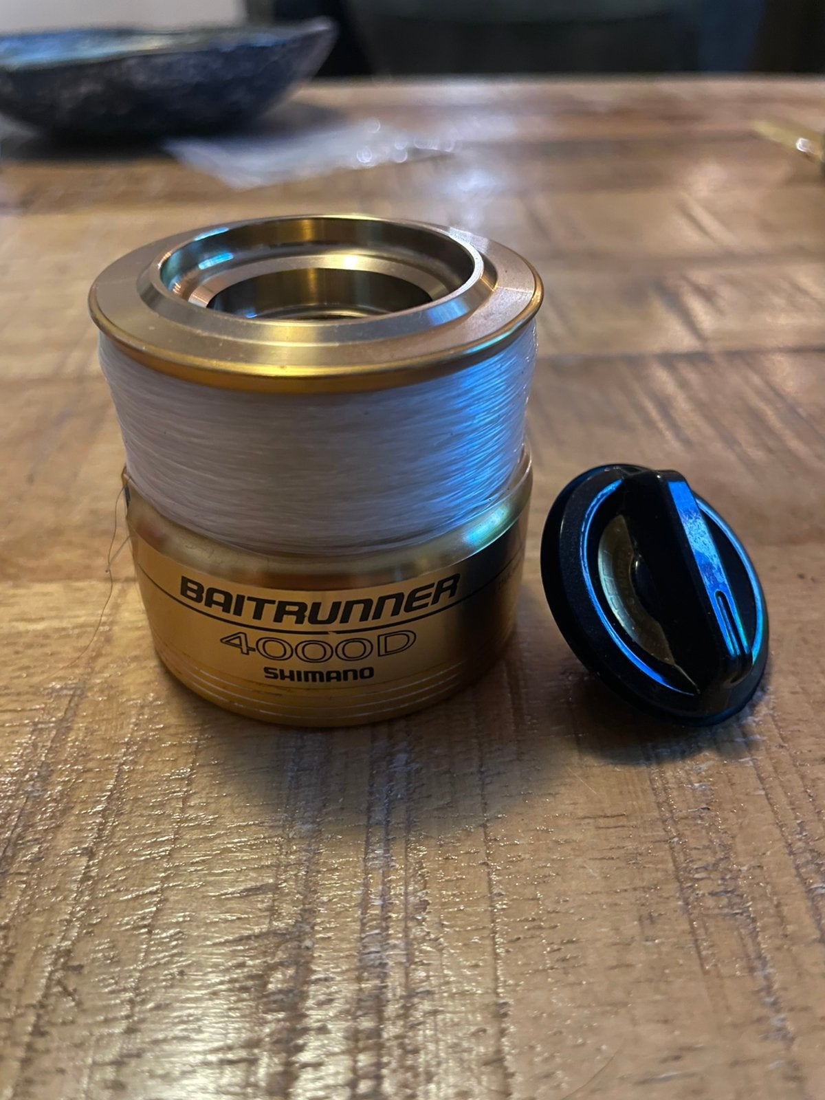 Shimano 4000D molen reservespoel met knop, Watersport en Boten, Ophalen of Verzenden, Zo goed als nieuw