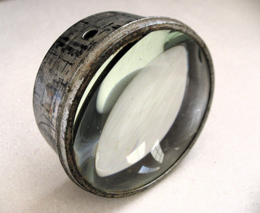 Antieke condenslens ca 1900 voor toverlantaars etc, Ophalen of Verzenden