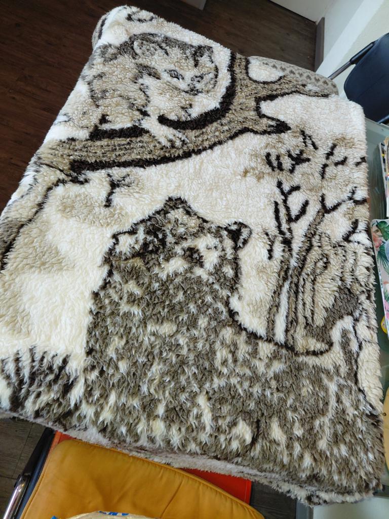 Vitermo Merino Lam Deken - Schapenwol, Gebruikt, 100 tot 150 cm, Bruin, Ophalen of Verzenden