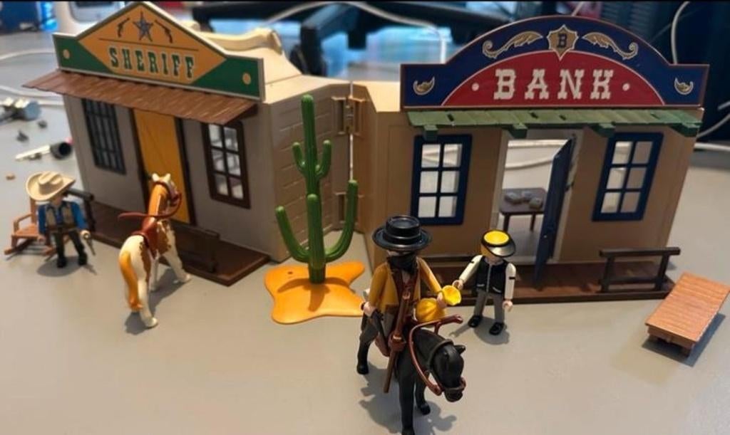 Meeneemkoffer Playmobil Western Bank Set 4399 incl. Doos, Ophalen of Verzenden, Zo goed als nieuw