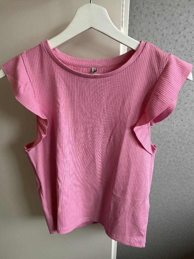 Roze Top met Volant Mouwen, Maat 42/44 (L), Pigalle, Ophalen of Verzenden, Zo goed als nieuw