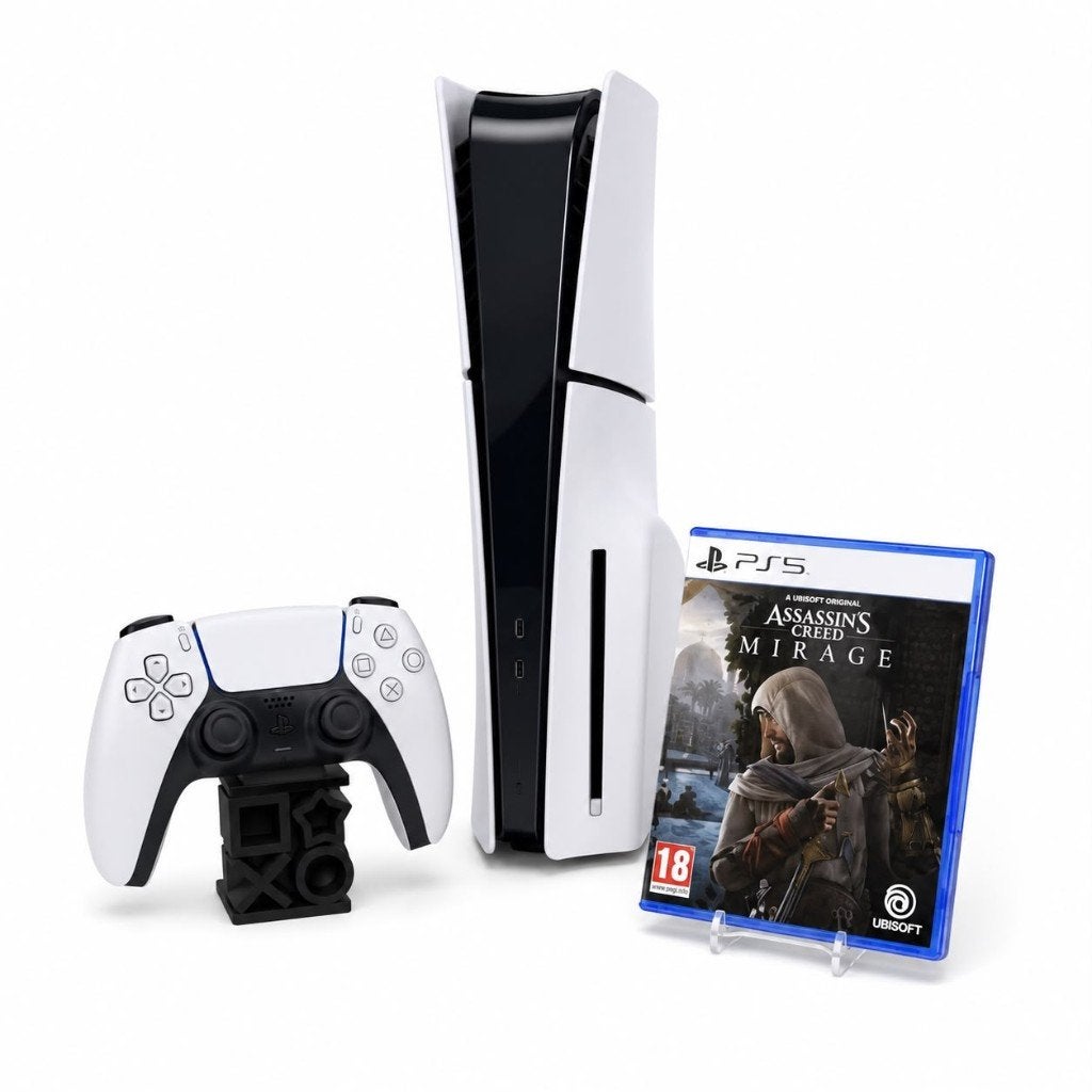 PlayStation 5 Slim Disc 1TB + Assassin's Creed Mirage, ., Ophalen of Verzenden, Zo goed als nieuw, .