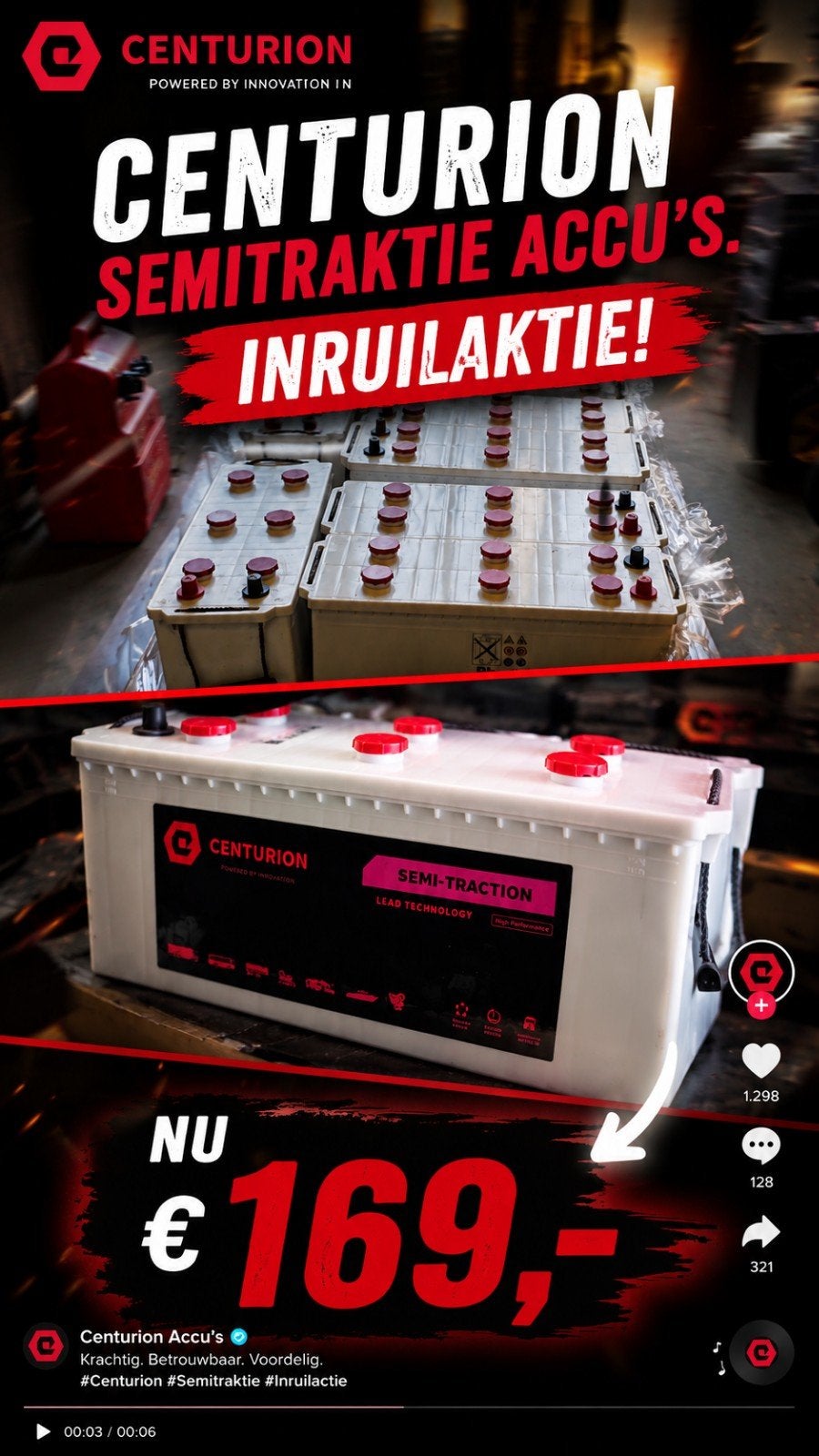 Centurion Semitraktie deep cycle 140ah Aktie €169,-, Info@centurion.nl, Roermond, Nieuw, Ophalen of Verzenden