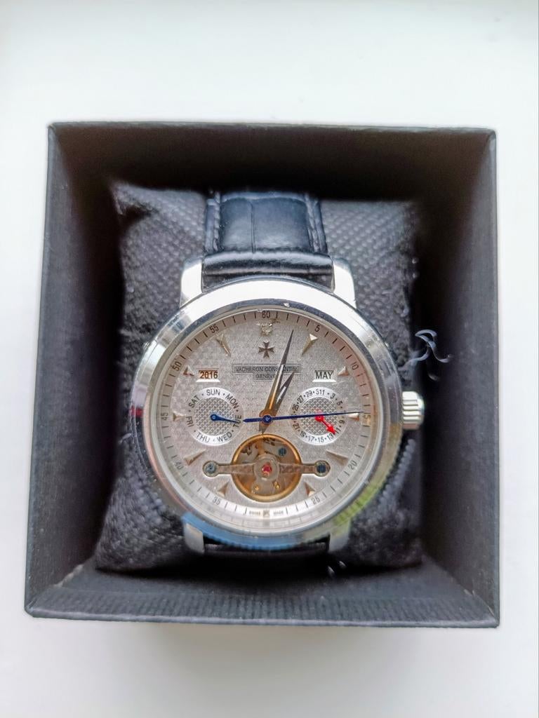 Vacheron Constantin automatisch polshorloge, Ophalen of Verzenden, Zo goed als nieuw, Leer, Overige merken