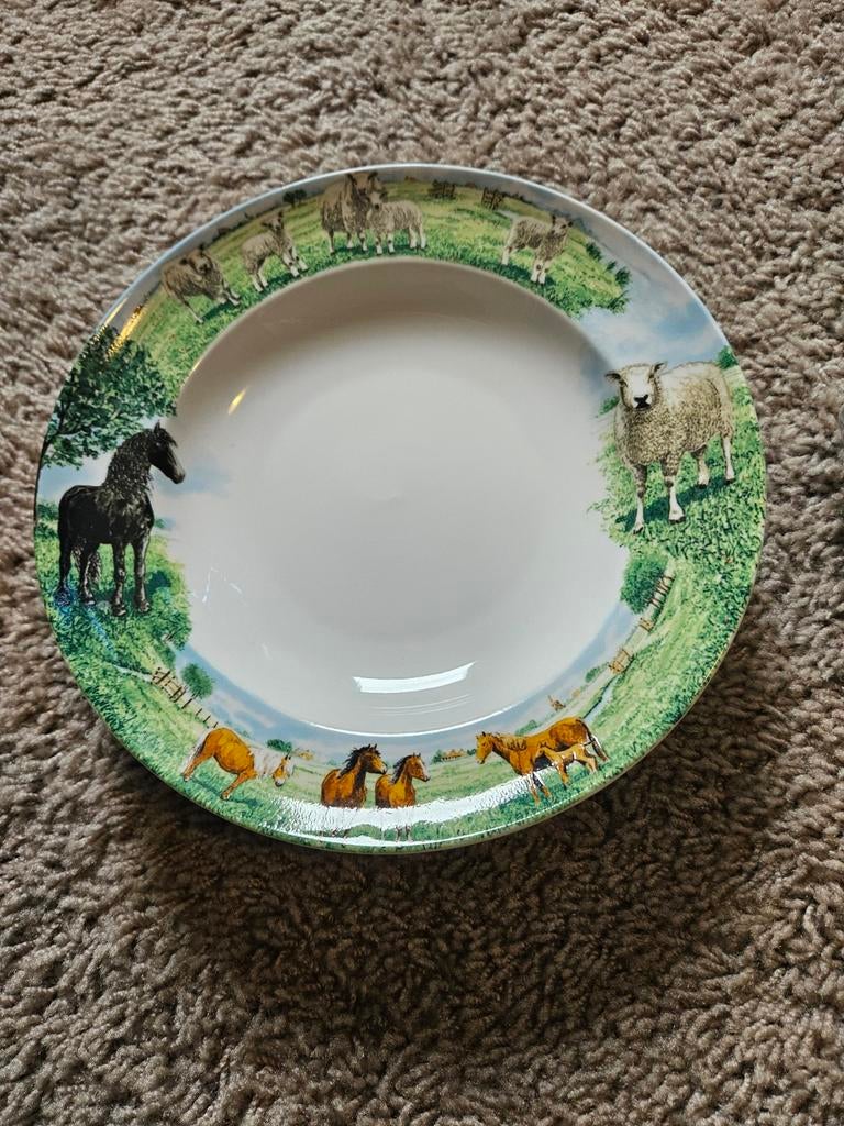 Wiebe's Farm diep bord schaap paard 23 cm, Huis en Inrichting, Nieuw, Ophalen of Verzenden, Bord(en), Overige stijlen