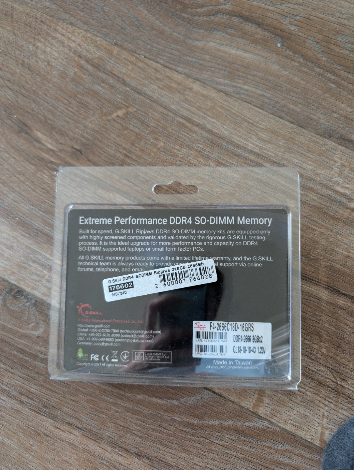 G.SKILL Ripjaws DDR4 SO-DIMM 16GB (2x8GB) 2666MHz RAM, Ophalen of Verzenden