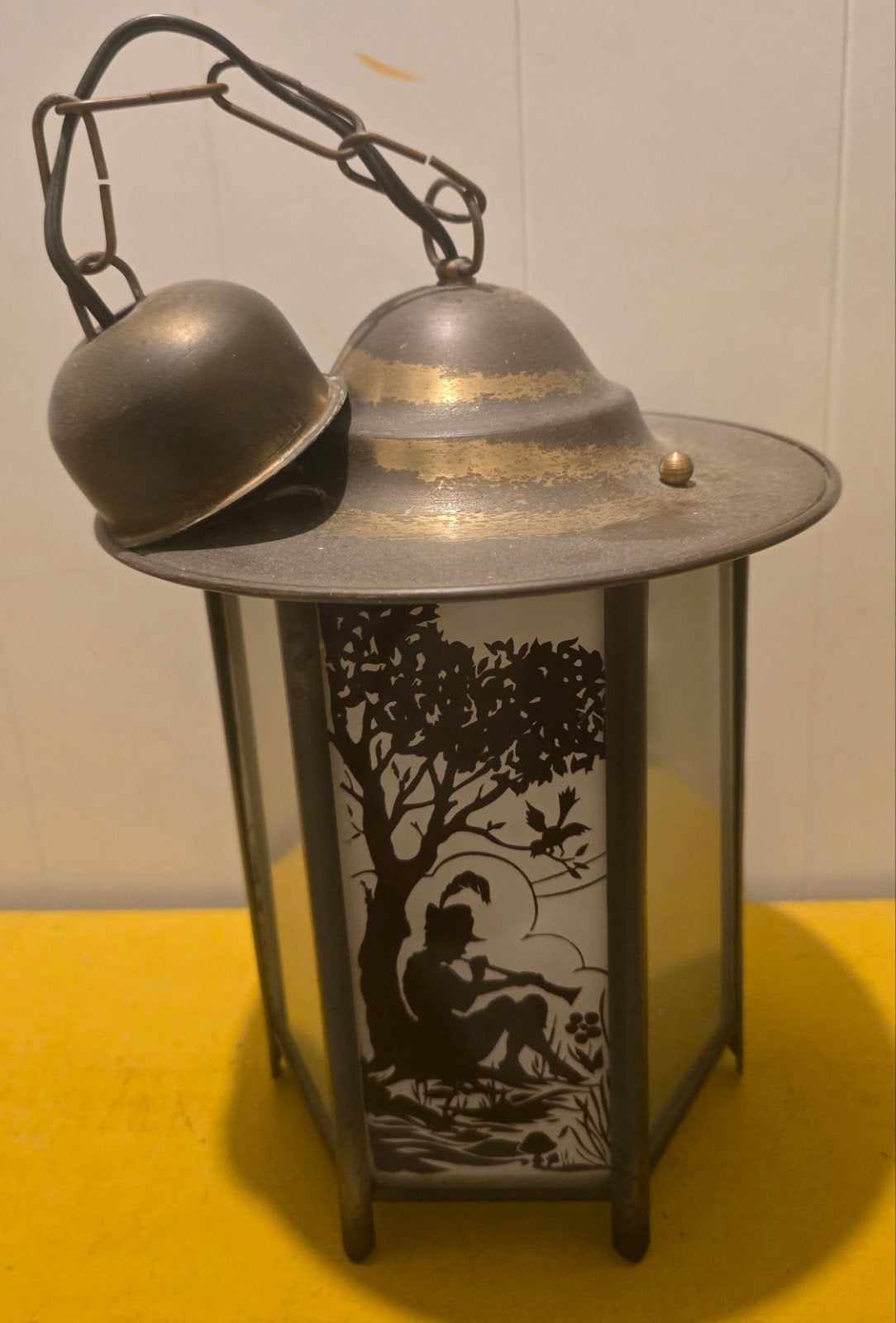 Antieke plafond hanglamp, Ophalen of Verzenden