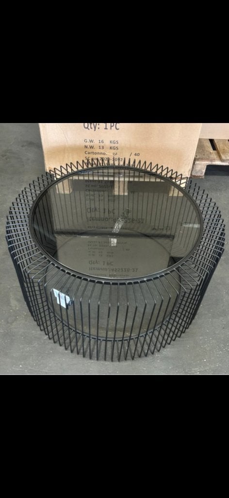 salontafel Riverdale Rocco zwart nieuw in ongeopende doos, Huis en Inrichting, Tafels | Salontafels, Ophalen, 50 tot 100 cm, Rond