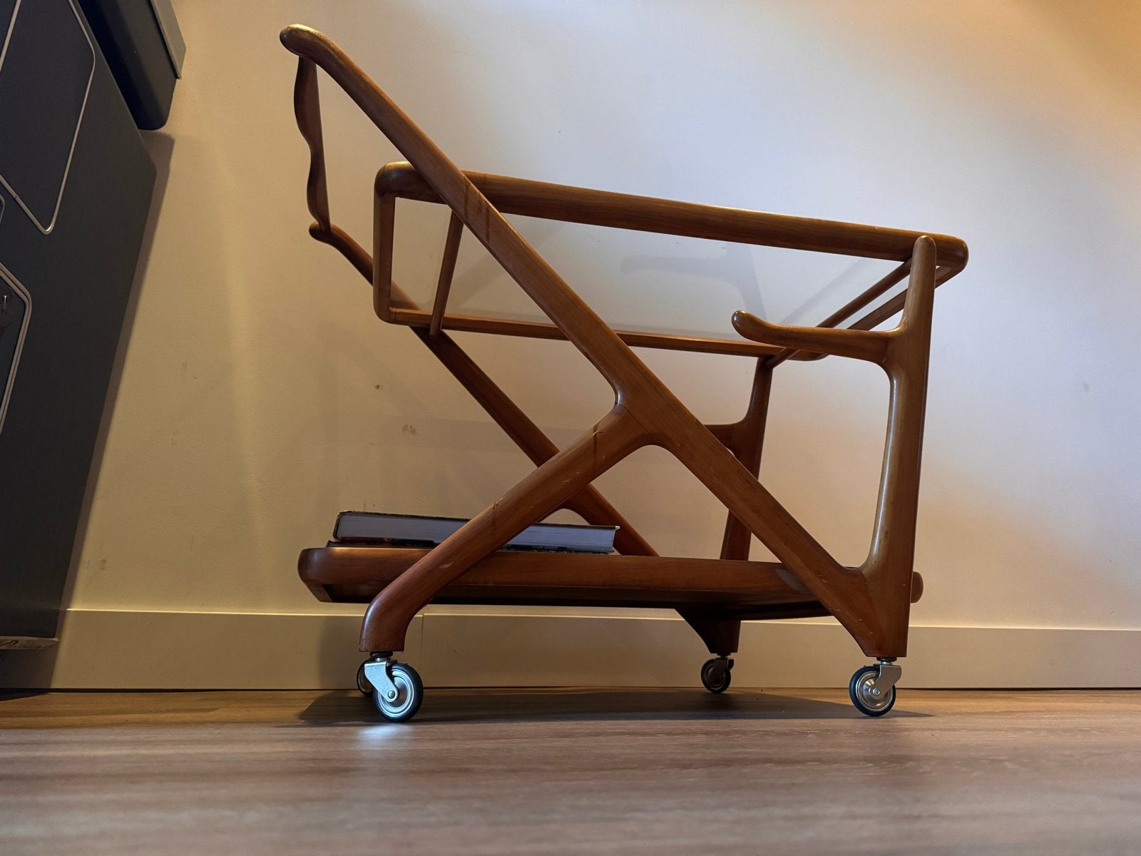 Vintage Theewagen Cecare Lacca voor Cassina, Ophalen