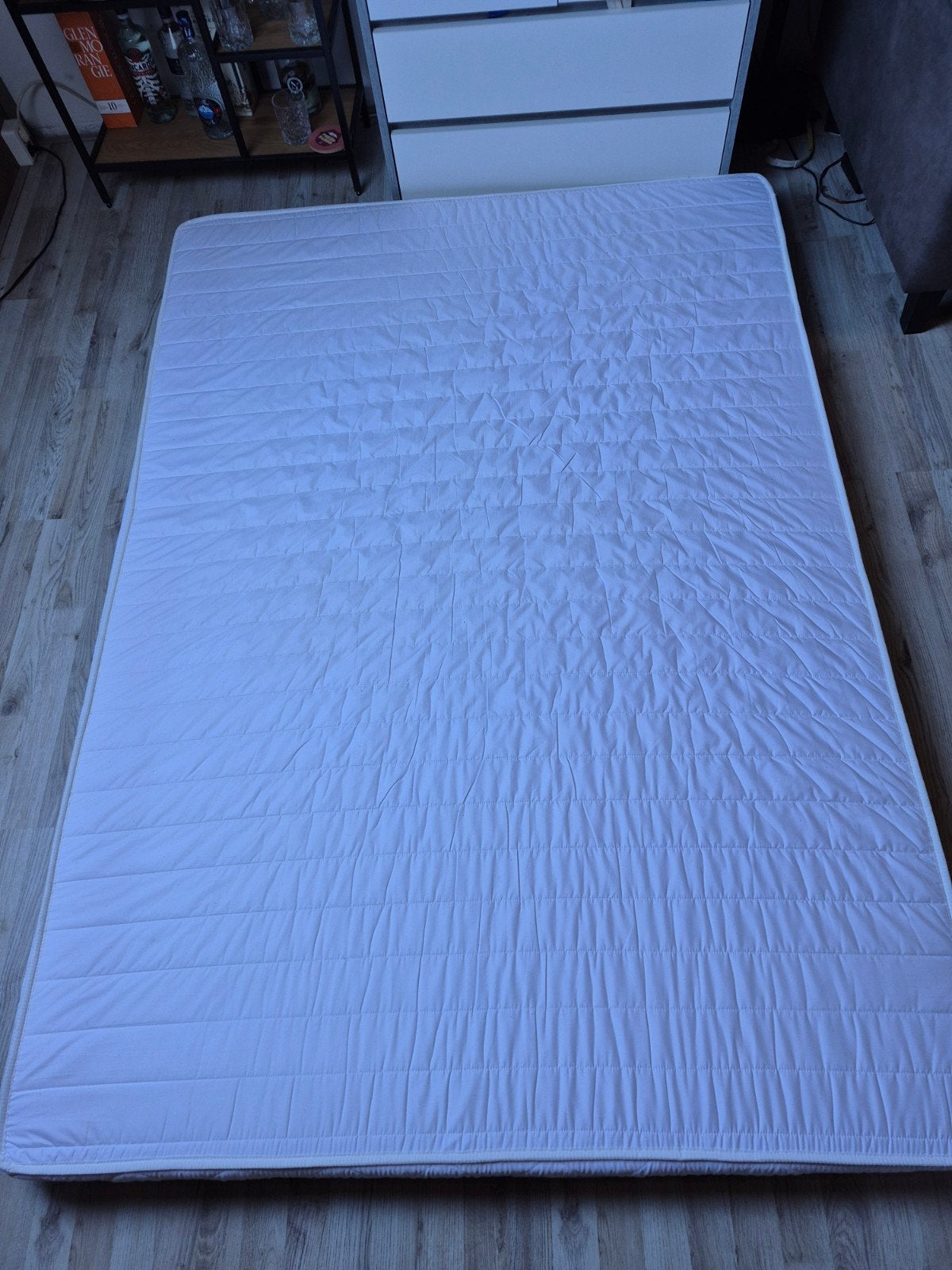 Lattenbodem 200x140 cm met gratis matras topper, Ophalen, Tweepersoons, 140 cm, Zo goed als nieuw