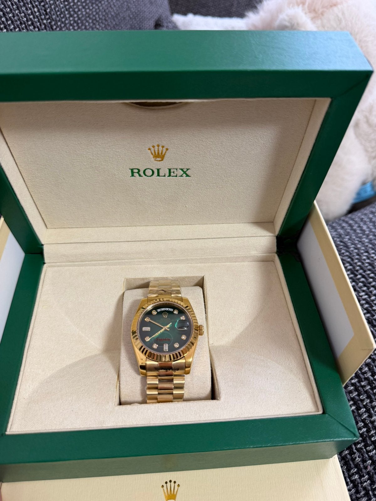 Rolex day date, Staal, Rolex, Ophalen of Verzenden, Zo goed als nieuw