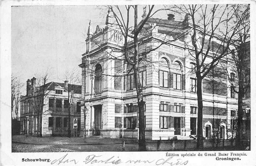 300-054-001 Groningen Schouwburg, Verzamelen, Verzenden, Voor 1920, Groningen