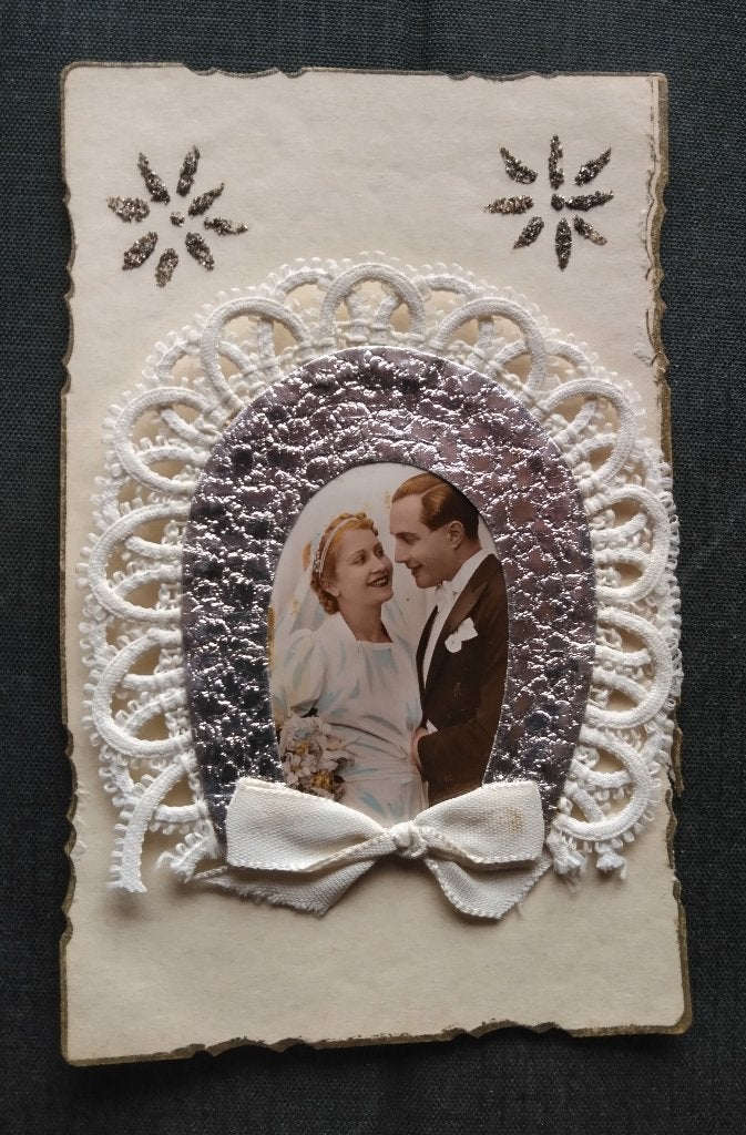Felicitatiekaartjes bgv huwelijk jaren 30 vorige eeuw, Ophalen of Verzenden