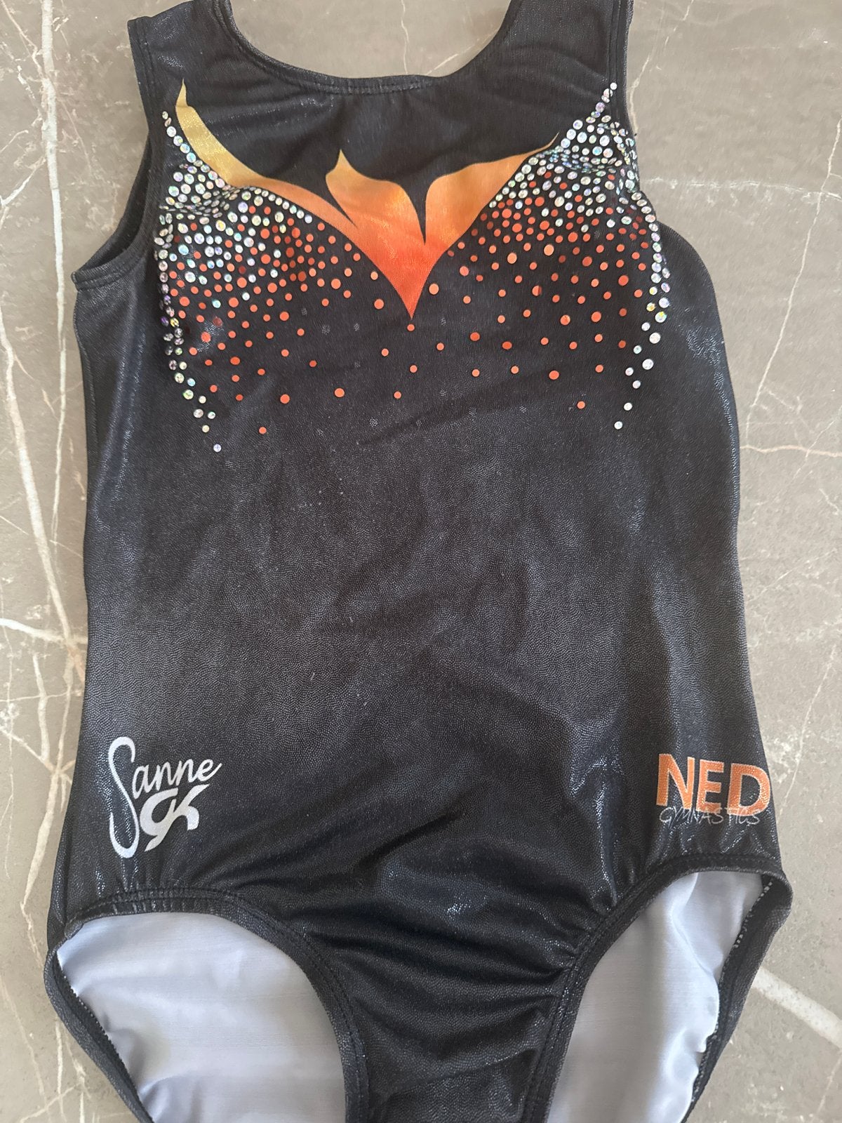 Turnpakje Sanne Wevers x GK - Zwart met glitters, Ophalen, Zwart, Overige typen, Maat 36 (S)