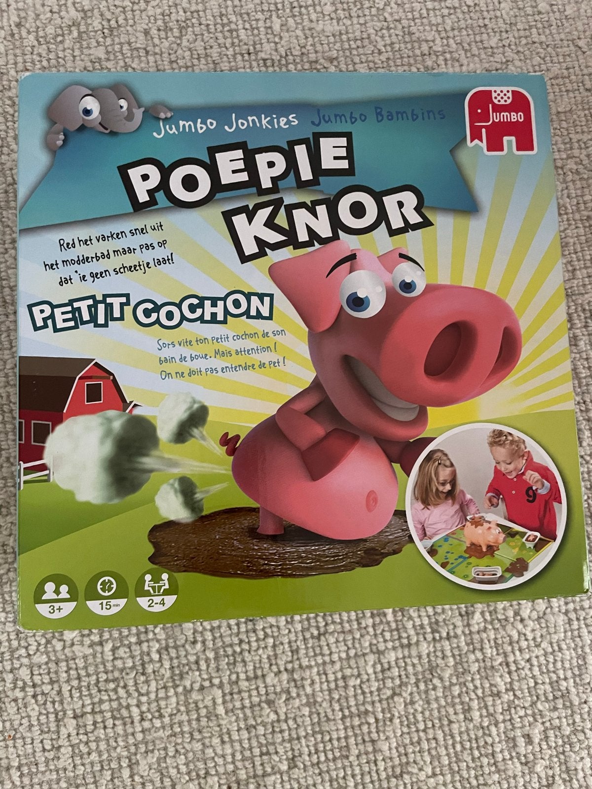 Jumbo PoePie Knor - Grappig Kinderspel (compleet!), Drie of vier spelers, Ophalen, Gebruikt