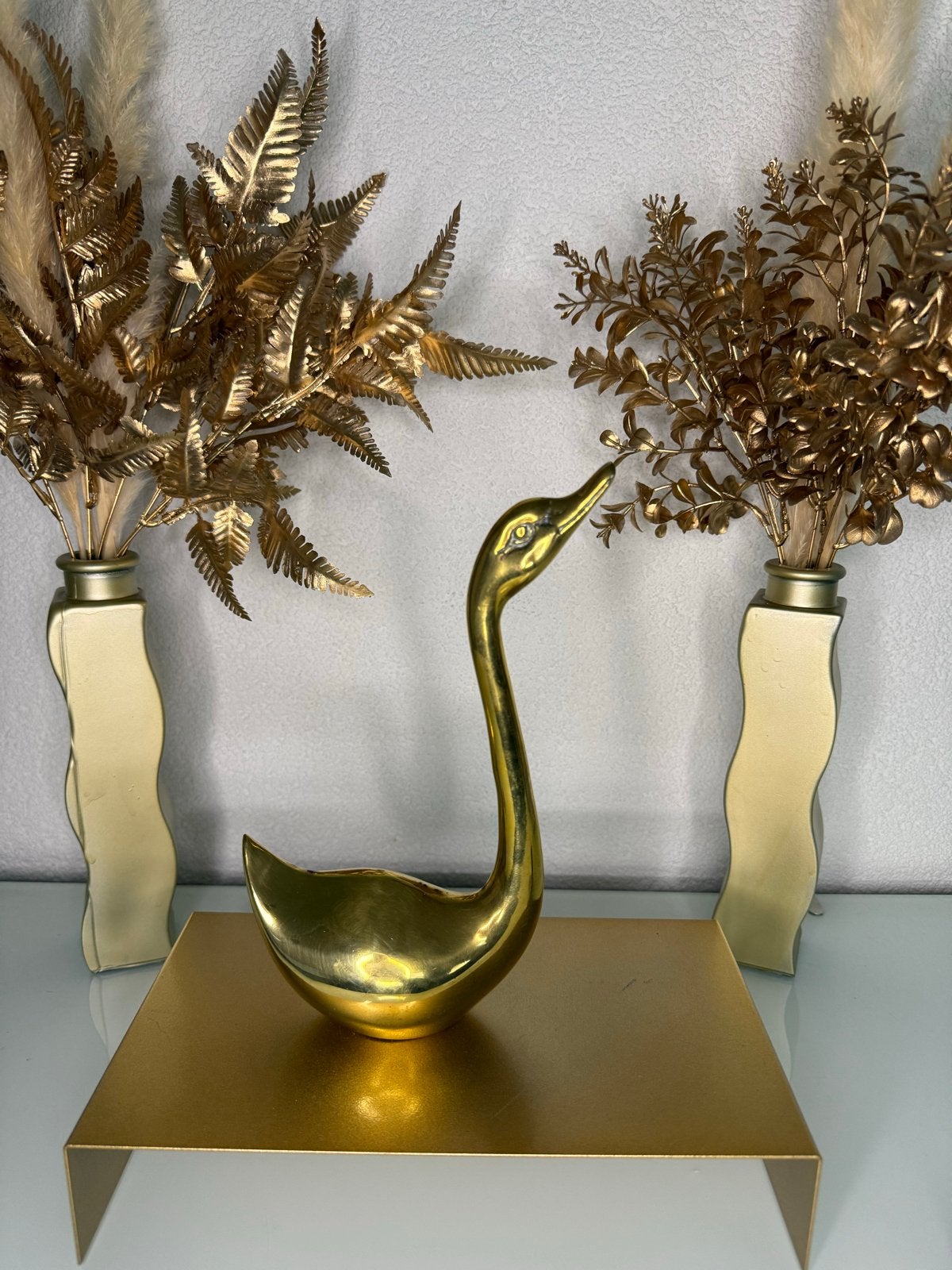 Vintage Messing Zwaan Decoratie - Elegant en Tijdloos, Ophalen of Verzenden