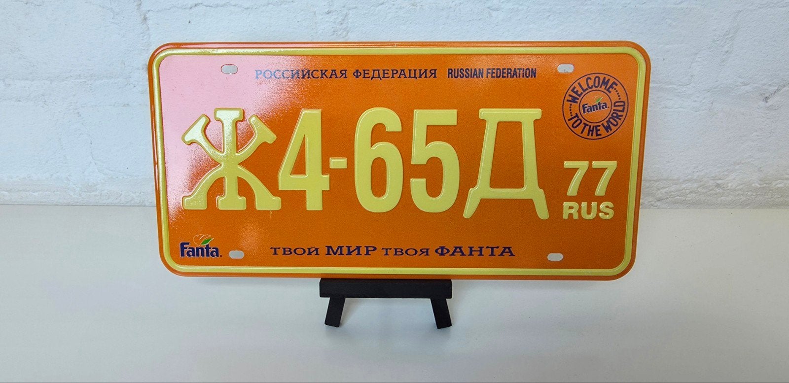 Vintage, blikken, Fanta reclamebord / nummerbord, Ophalen of Verzenden, Zo goed als nieuw, Reclamebord