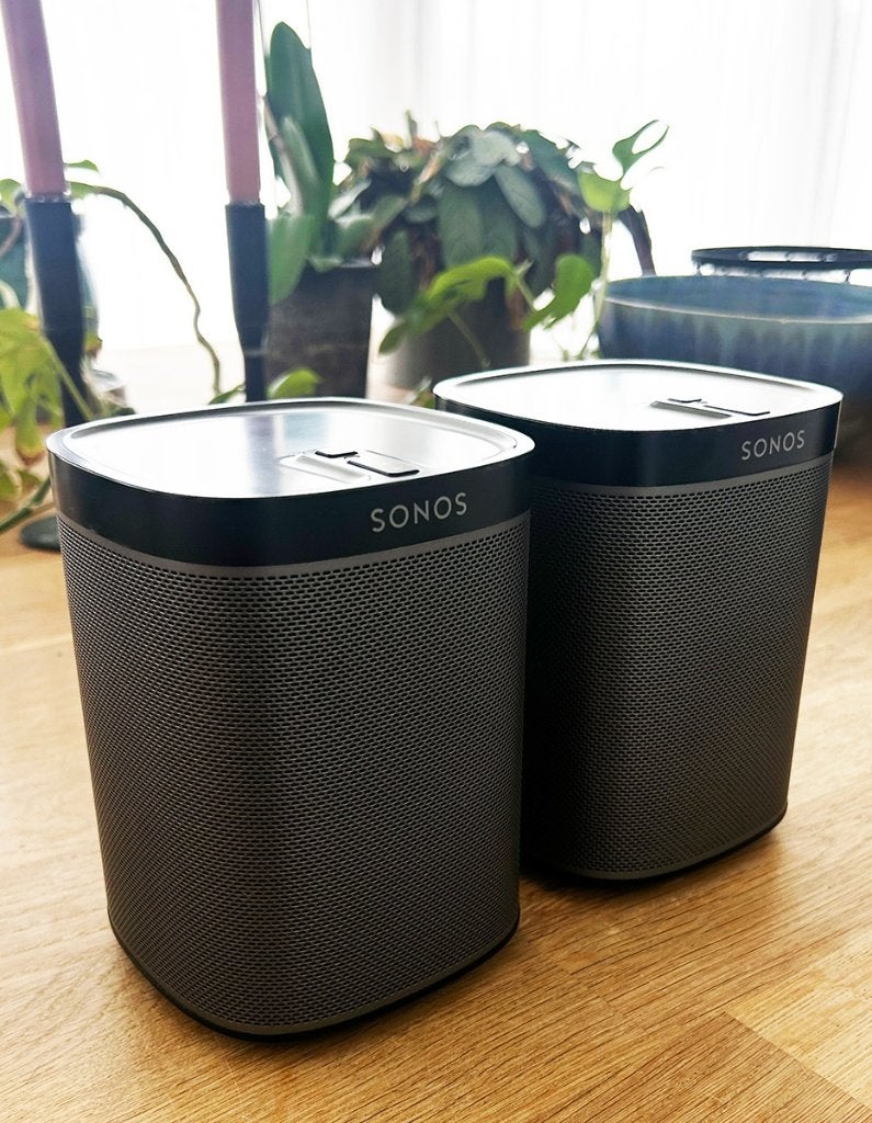 twee Sonos Play1 speakers, Audio, Tv en Foto, Luidsprekers, Ophalen, Gebruikt, Speakerset, 60 tot 120 watt