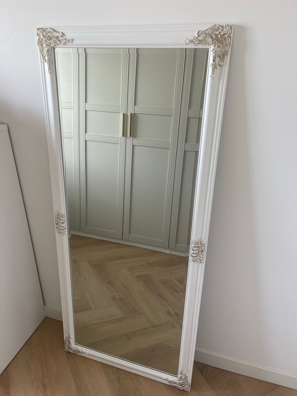 Spiegel NORDBORG 72x162 cm wit van Jysk, Ophalen, Zo goed als nieuw, 150 tot 200 cm, Rechthoekig