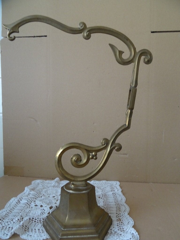 Antiek vintage koperen weegschaal houder voor bel lamp 49cm, Ophalen of Verzenden, Koper
