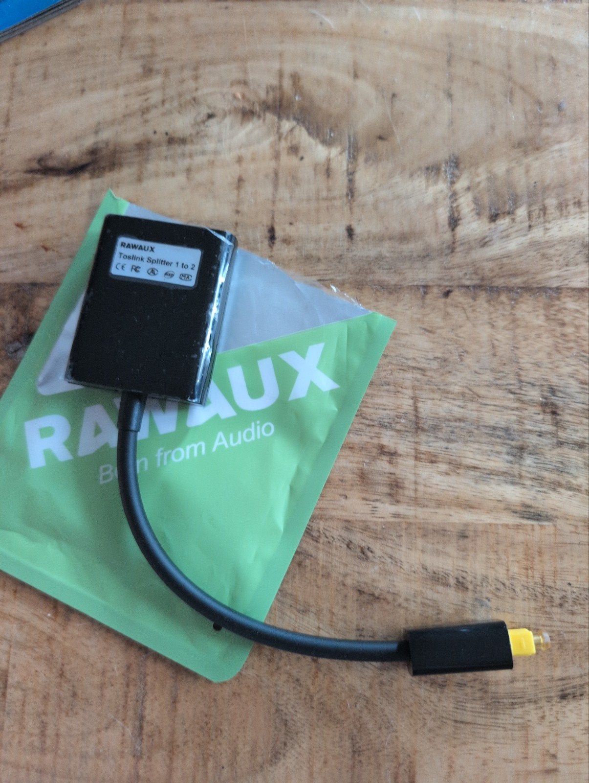 RAWaux Toslink Splitter 1 naar 2 Optische Audio Splitter, Audio, Tv en Foto, Audiokabels en Televisiekabels, Ophalen of Verzenden