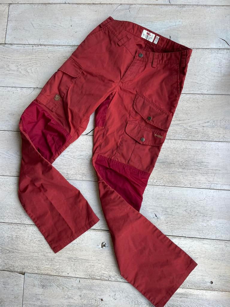 Fjallraven wandelbroek dames mt 38, Zo goed als nieuw, Lang, Rood, Ophalen