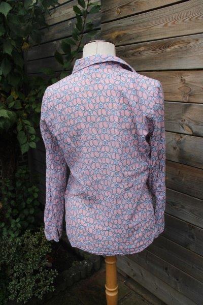 Blouse roze/ blauw Just White mt 38 Vaste prijs, Maat 38/40 (M), Blauw, Ophalen of Verzenden, Zo goed als nieuw
