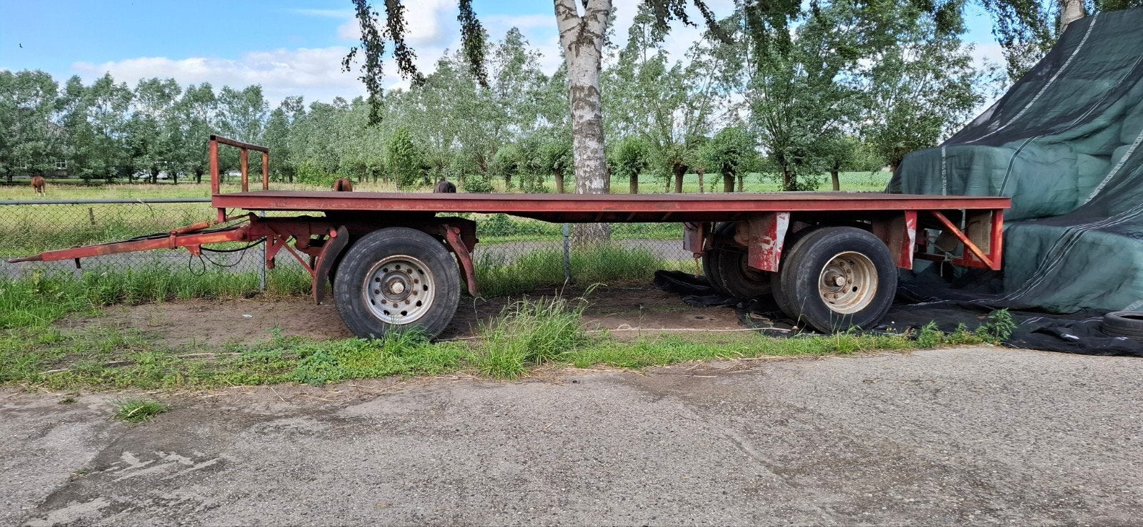 Degelijke 20-tons Balenwagen / Platte kar met kenteken, Zakelijke goederen, Agrarisch | Werktuigen, Ophalen, Transport
