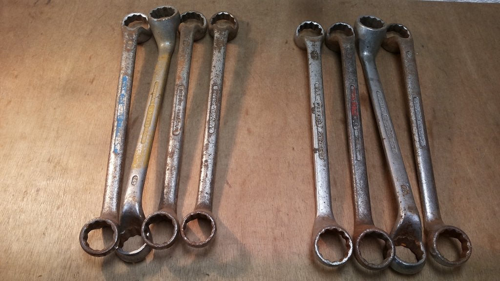 Gedore ringsleutels 27x32 en 30x32, Verzenden, Gebruikt