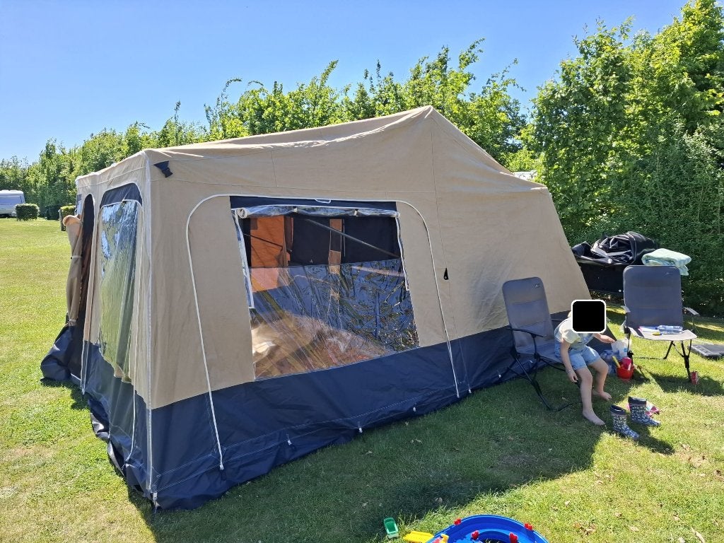 6 pers. Jamet vouwwagen 2025 met luifel, direct beschikbaar!, Caravans en Kamperen, Vouwwagens, Ophalen, Meerkleurig, Aanwezig