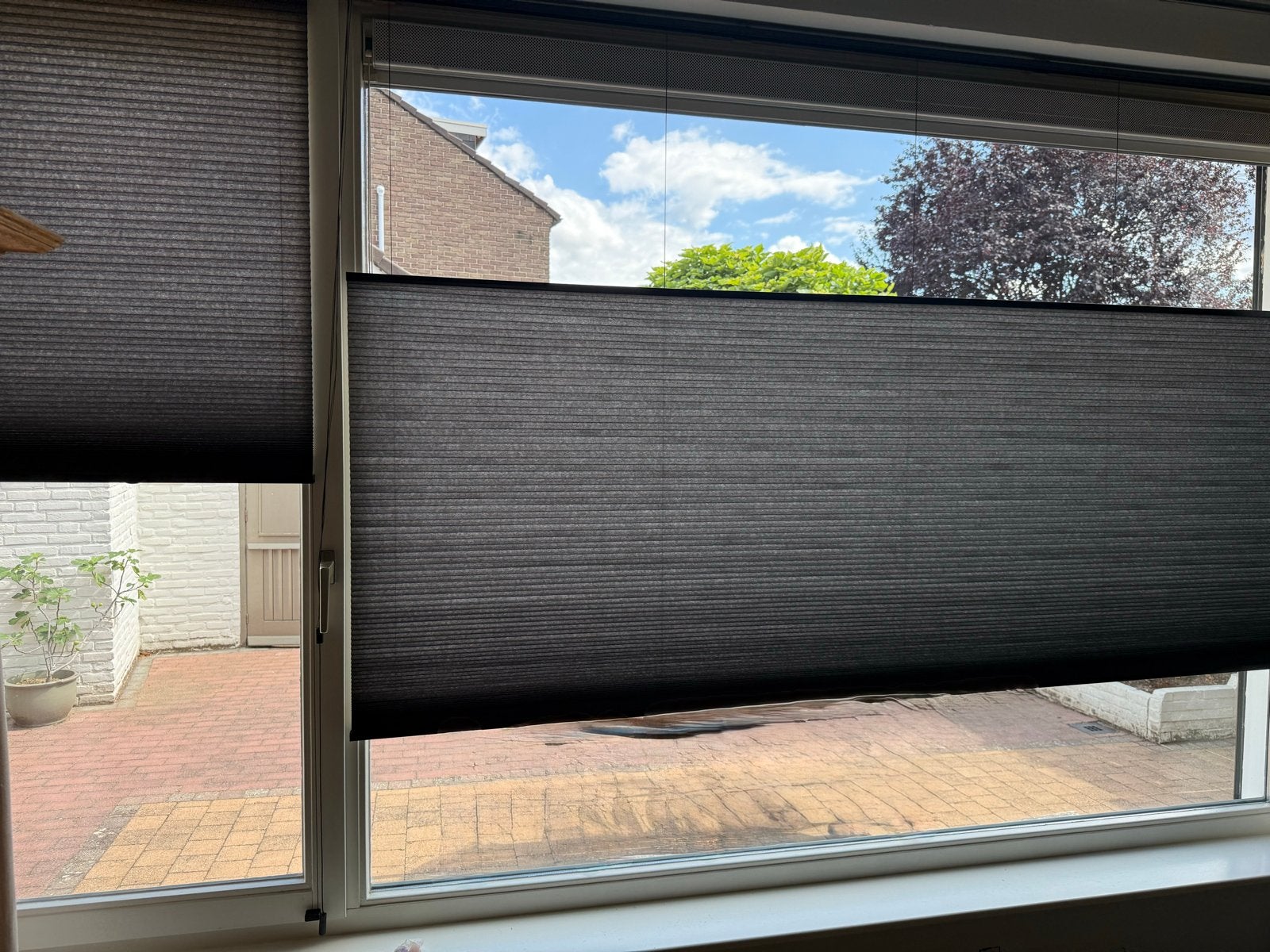 Plisségordijnen voor draai/kiepraam en raam, Huis en Inrichting, Ophalen, Gebruikt, Lichtdoorlatend, Zwart