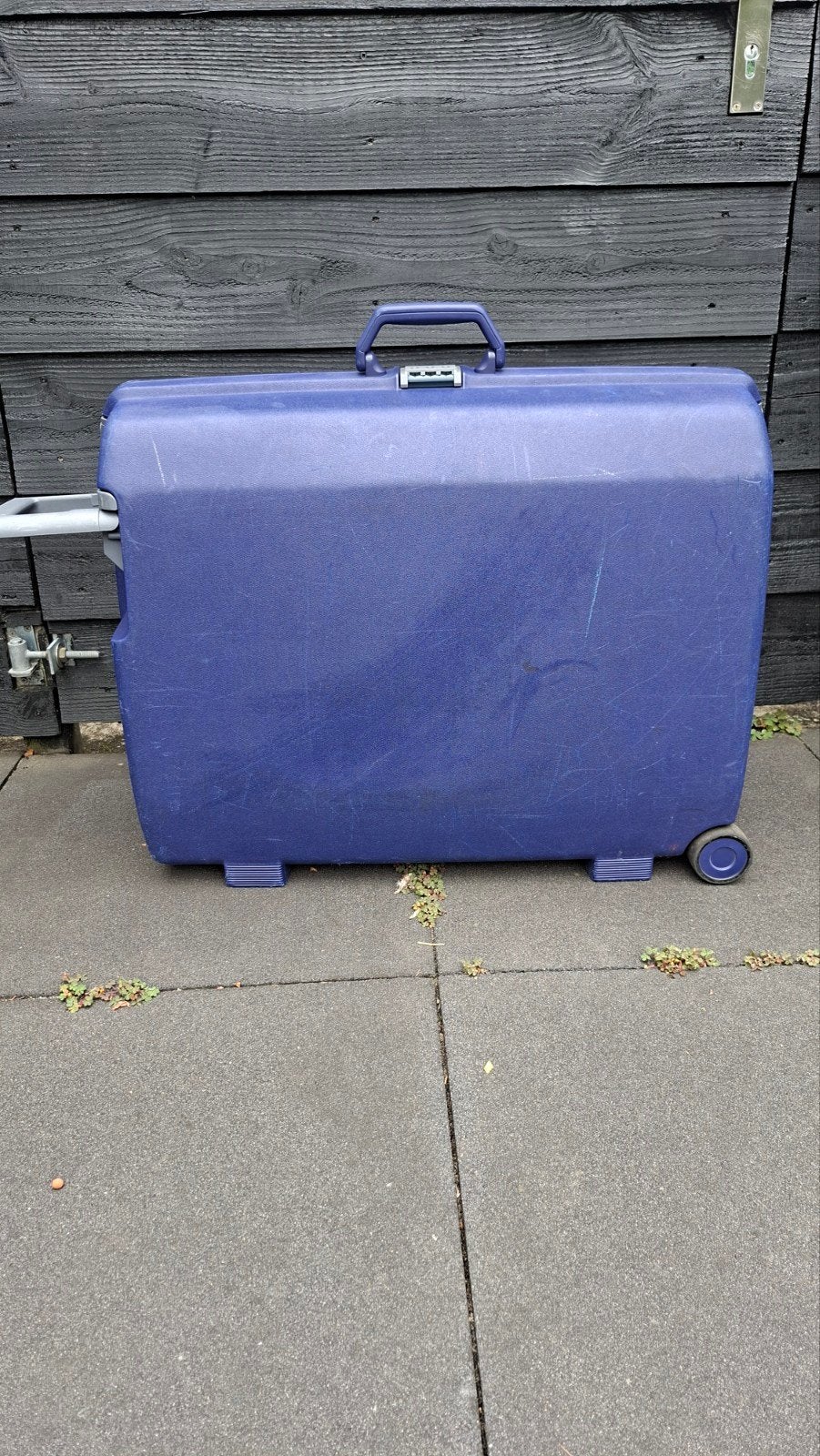 Samsonite Blauwe Koffer - 74x60 cm, Gebruikt, Hard kunststof, 70 cm of meer, Ophalen