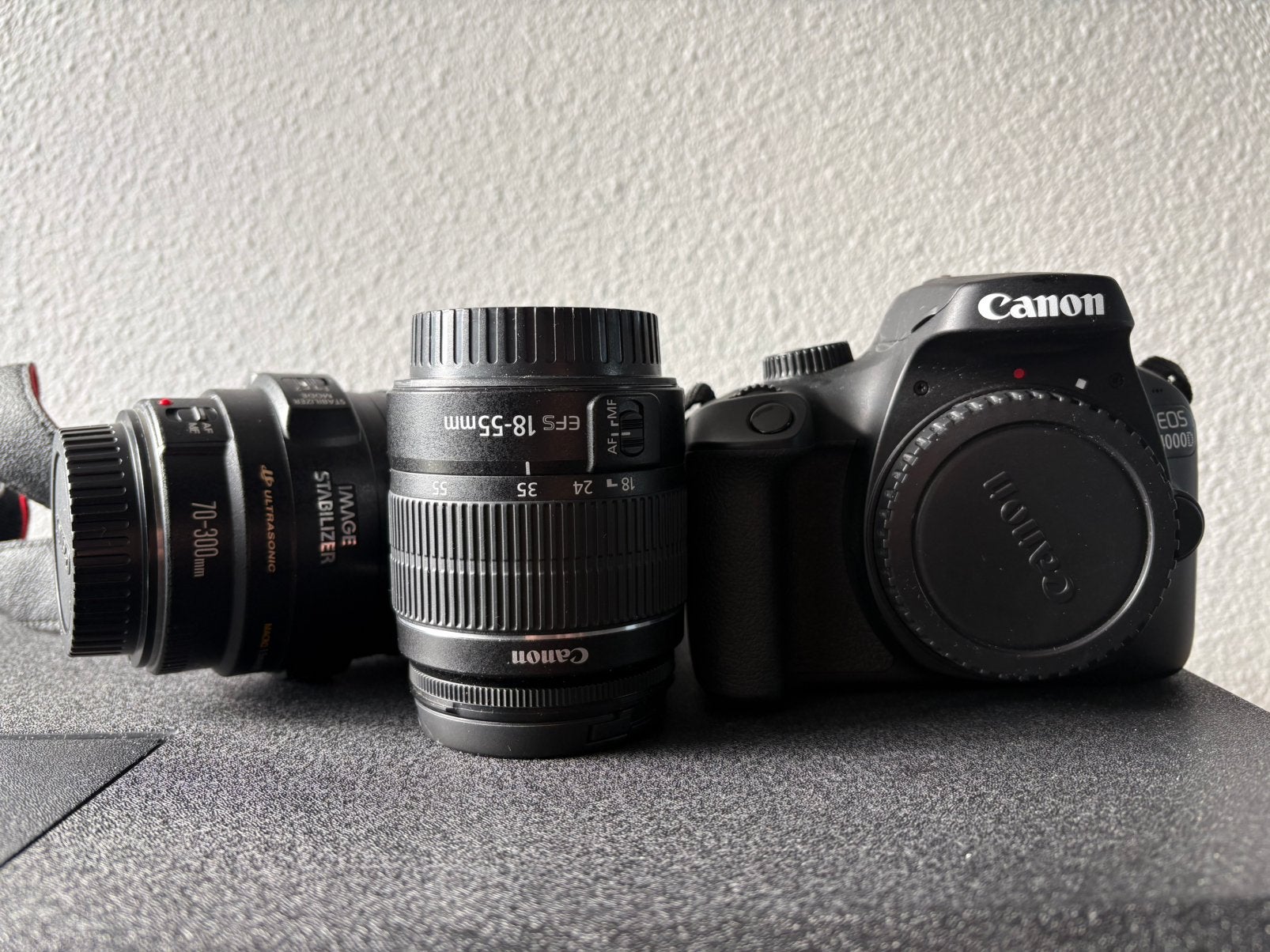 Canon 4000D, 70-300mm en 18-55 mm lens, Audio, Tv en Foto, Ophalen of Verzenden, Zo goed als nieuw, Spiegelreflex, Canon