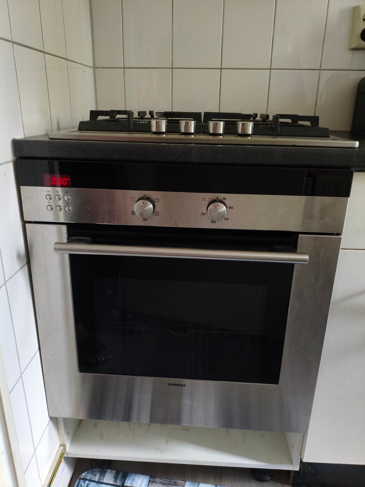 Siemens inbouw oven en gasfornuis 60x60 cm - Goede Staat, Witgoed en Apparatuur, Ovens, Ophalen, Oven, Siemens, Inbouw