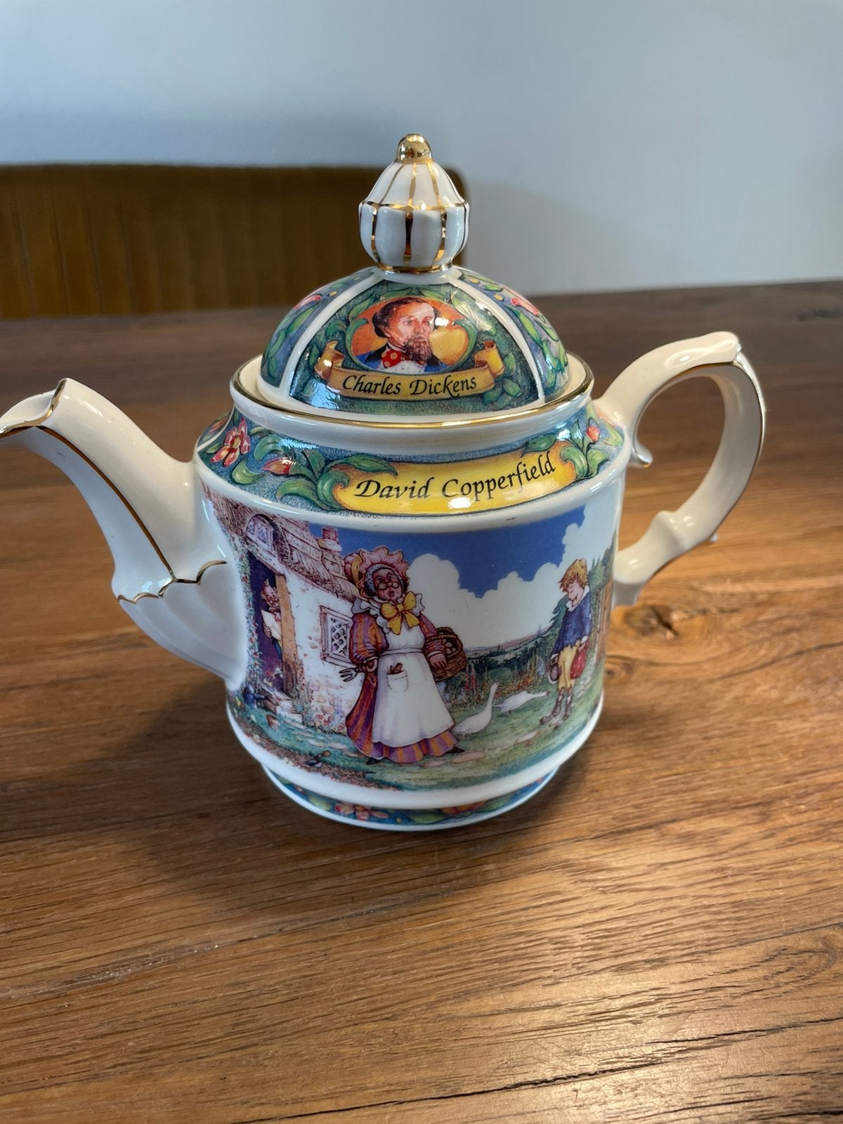 Vintage David Copperfield porseleinen theepot Sadler Dickens, Ophalen of Verzenden