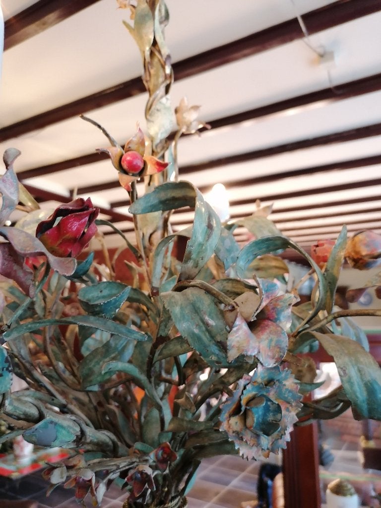 oude italiaanse polychrome bloemen luster, Ophalen