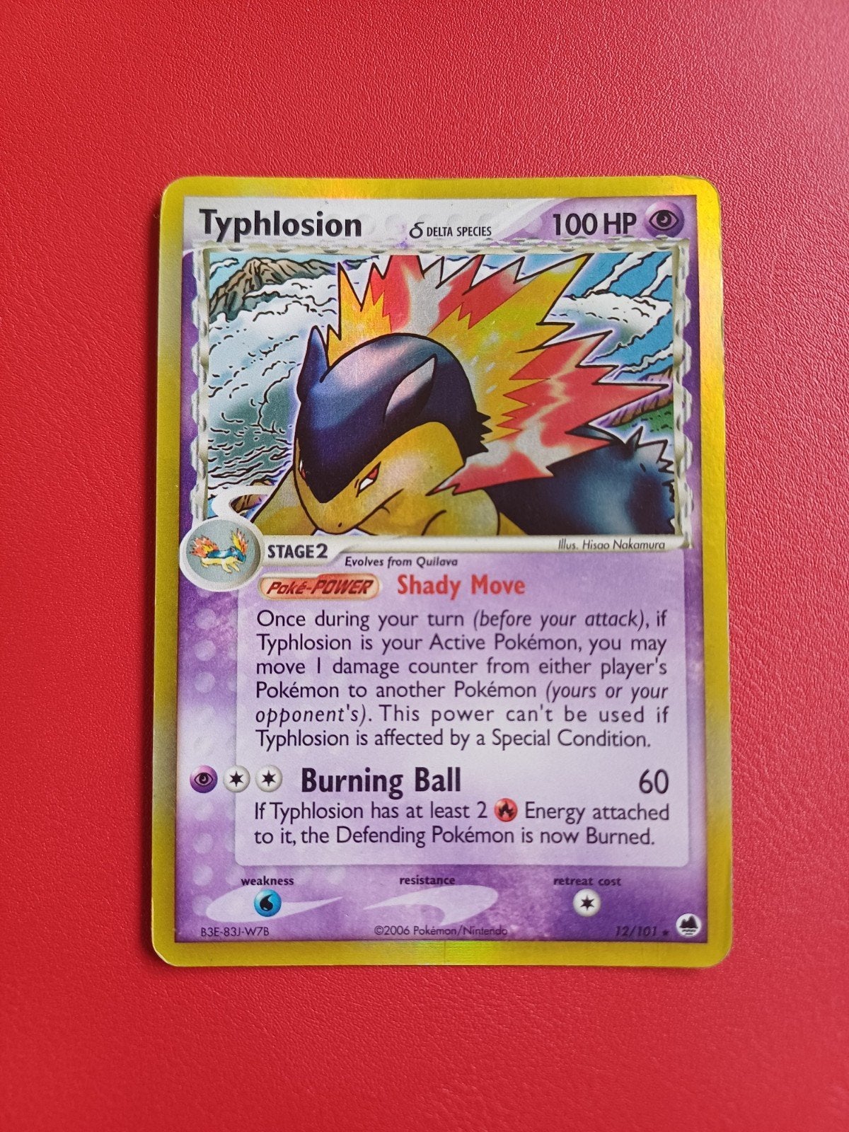 Typhlosion Delta Species - EX Dragon Frontiers 12/101, Hobby en Vrije tijd, Verzamelkaartspellen | Pokémon, Ophalen of Verzenden