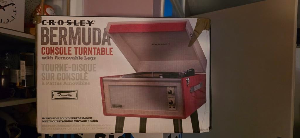 Crosley Bermuda Bluetooth Platenspeler - Vintage Rood, Ophalen of Verzenden, Nieuw, Platenspeler, Overige merken