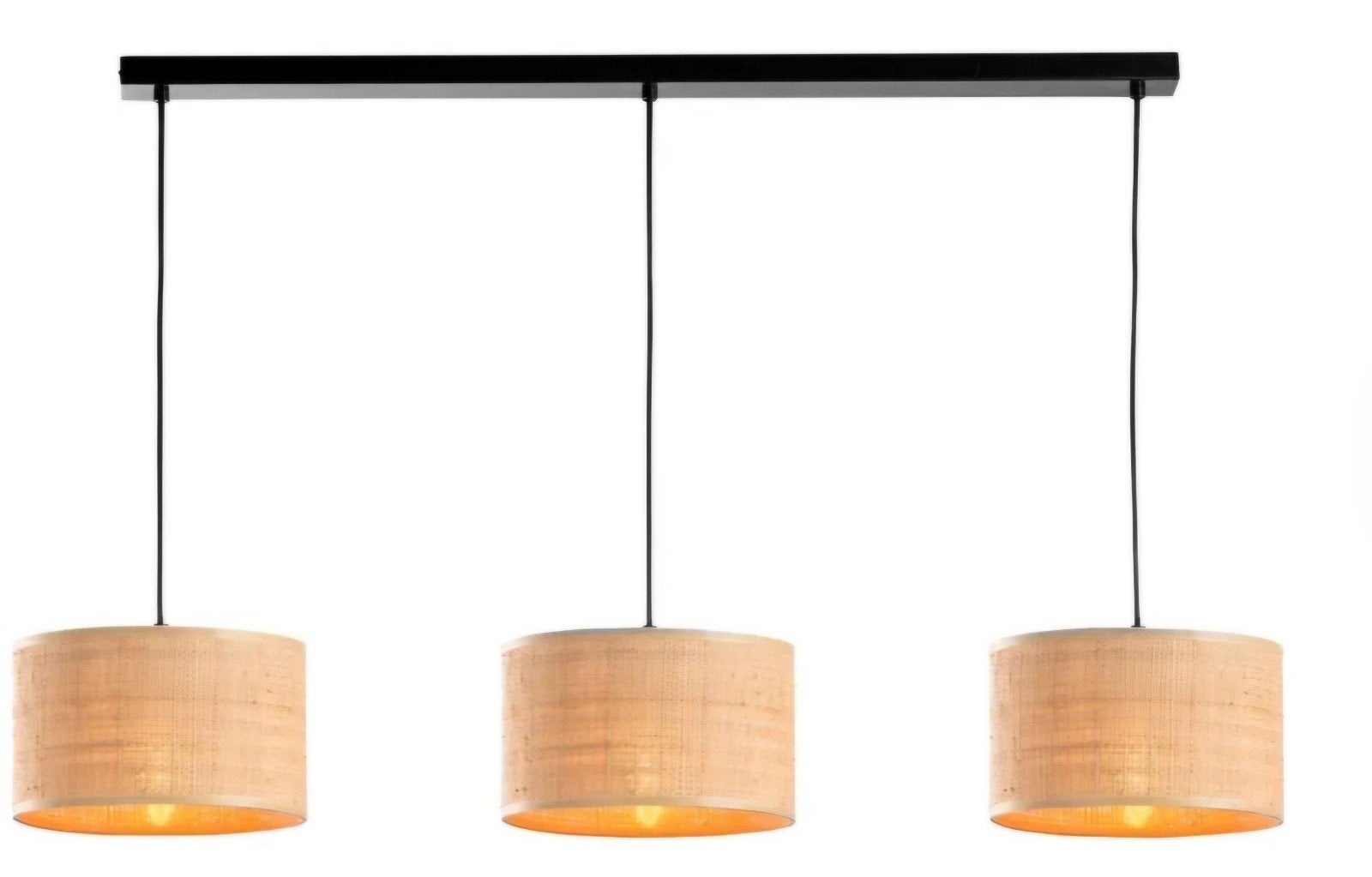 Romana 3-lichts hanglamp - naturel - 120x115 cm, Ophalen, Nieuw, Hout