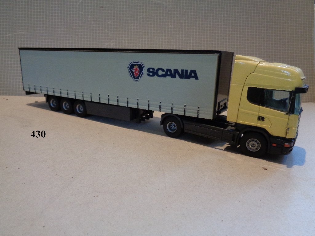 tekno scania 4 topline met tautliner trailer, Ophalen of Verzenden, Zo goed als nieuw, Bus of Vrachtwagen, Tekno